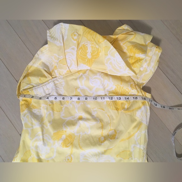 Lilly Pulitzer Yellow Sandra Floral One-Shoulder Dress - Picture 4 of 7